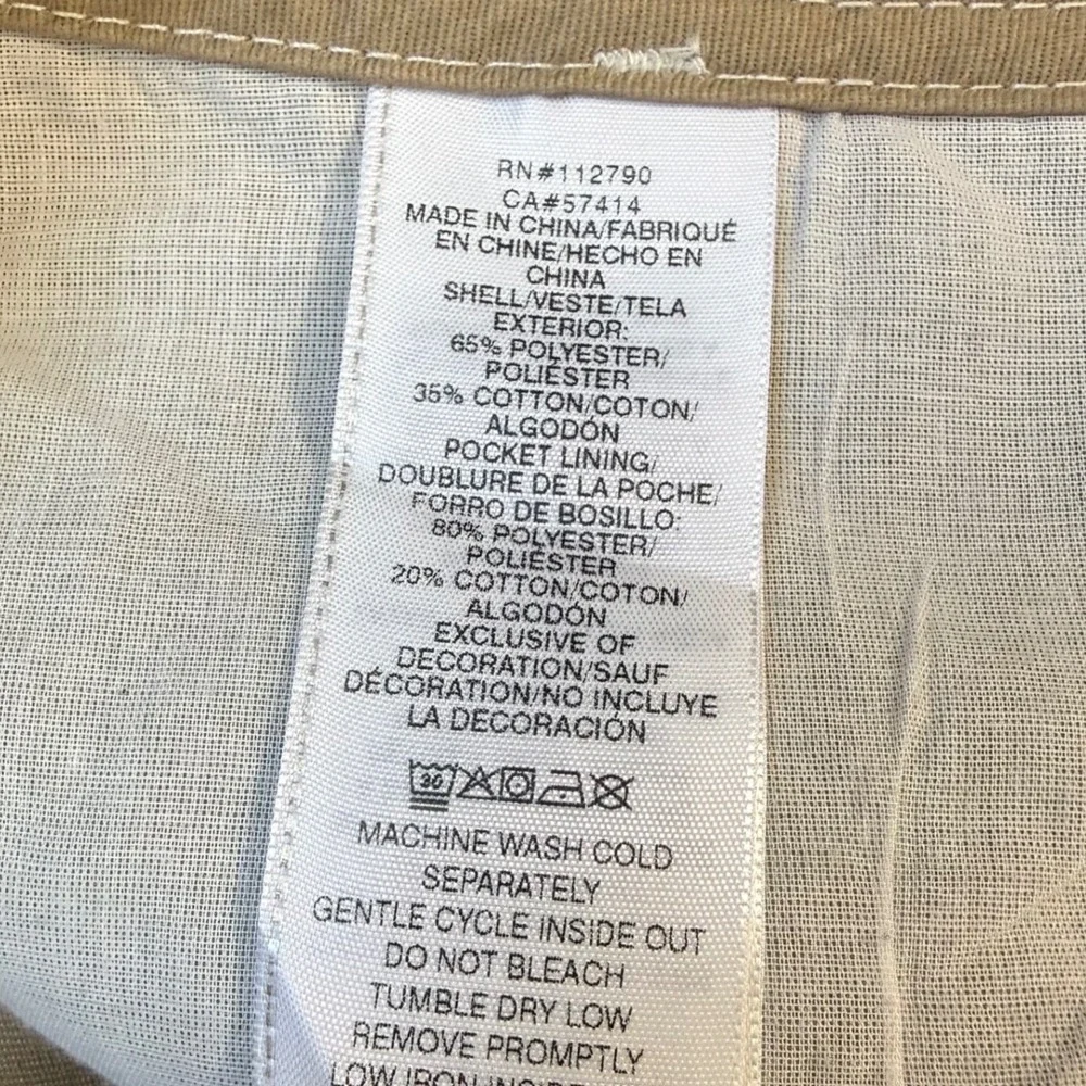 True Religion Men's 34 Beige Cargo Pants Baggy Relaxed Retro Neutral